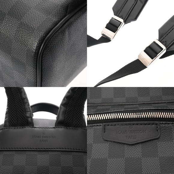 LOUIS VUITTON Damier Graphite Josh NV Black N40365 Men's Canvas Backpack/Dayp... - Picture 9 of 11